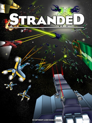 Promotional post of the comic book series Stranded.